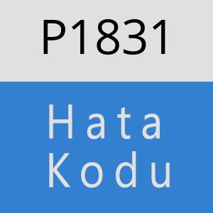 P1831 hatasi