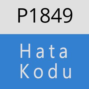 P1849 hatasi