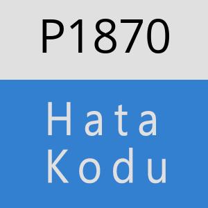 P1870 hatasi