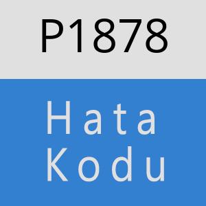 P1878 hatasi