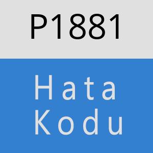 P1881 hatasi