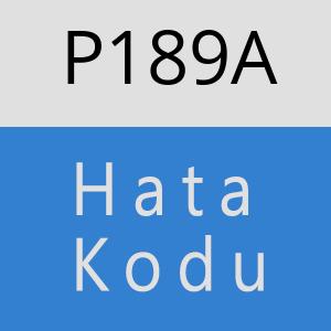 P189A hatasi