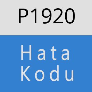 P1920 hatasi