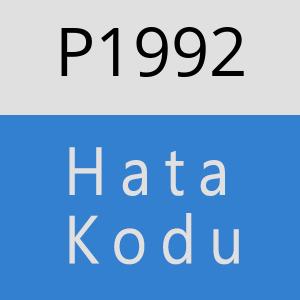 P1992 hatasi