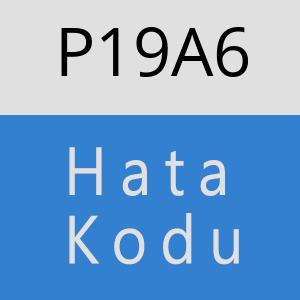 P19A6 hatasi