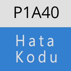 P1A40 hatasi