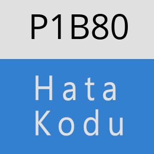 P1B80 hatasi