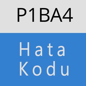 P1BA4 hatasi