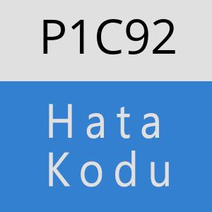 P1C92 hatasi