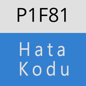 P1F81 hatasi