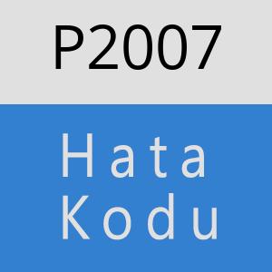 P2007 hatasi