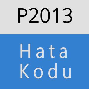 P2013 hatasi