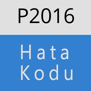 P2016 hatasi