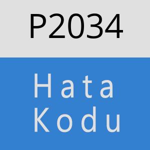 P2034 hatasi