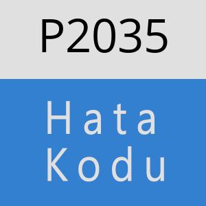 P2035 hatasi