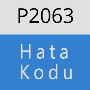 P2063 hatasi