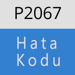 P2067 hatasi