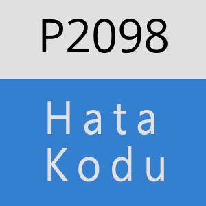 P2098 hatasi