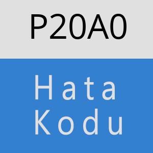 P20A0 hatasi