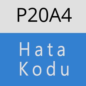 P20A4 hatasi