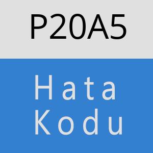 P20A5 hatasi