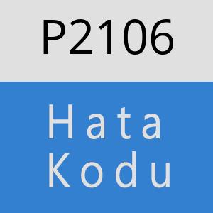 P2106 hatasi