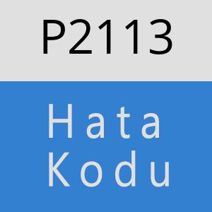 P2113 hatasi