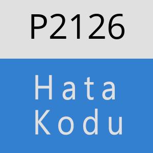 P2126 hatasi