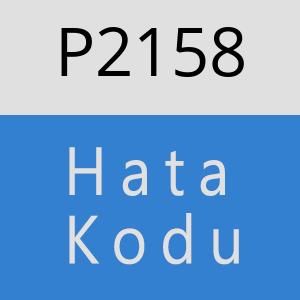 P2158 hatasi