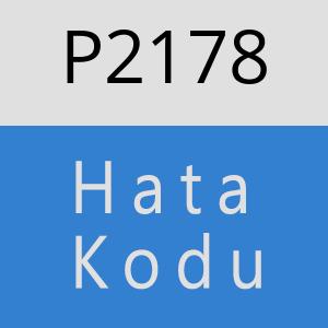 P2178 hatasi