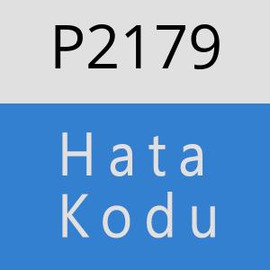 P2179 hatasi