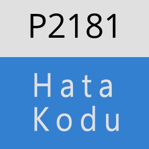 P2181 hatasi