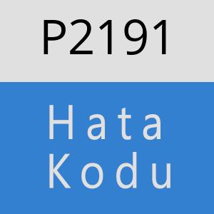 P2191 hatasi