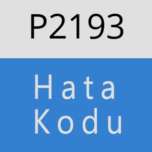 P2193 hatasi