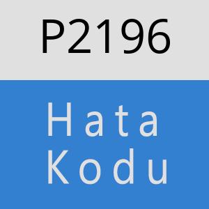 P2196 hatasi