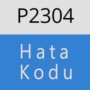 P2304 hatasi