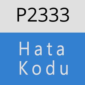 P2333 hatasi