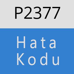 P2377 hatasi