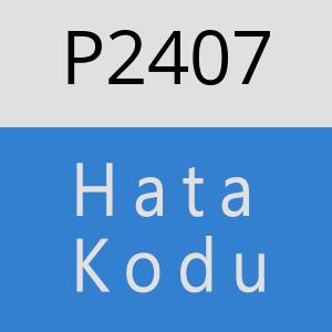 P2407 hatasi