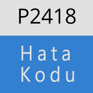 P2418 hatasi