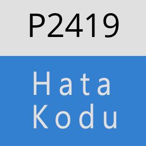 P2419 hatasi