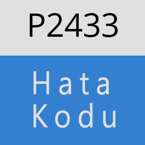 P2433 hatasi