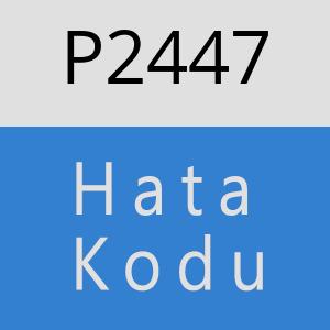 P2447 hatasi