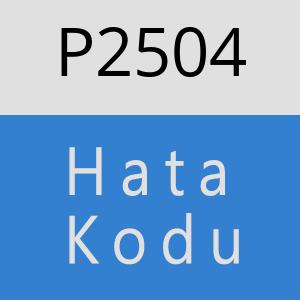 P2504 hatasi