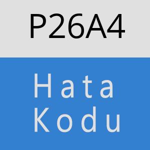 P26A4 hatasi