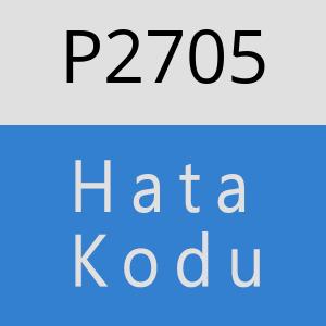 P2705 hatasi