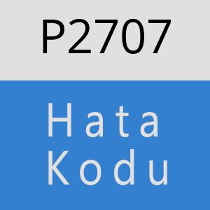 P2707 hatasi