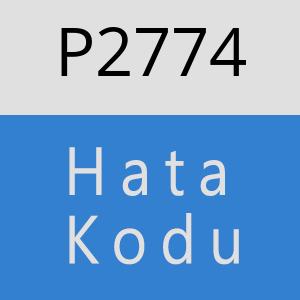 P2774 hatasi