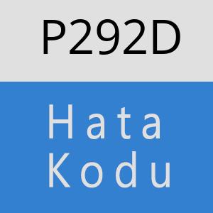 P292D hatasi