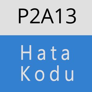 P2A13 hatasi